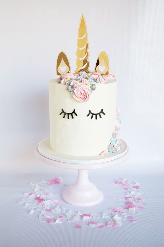 Unicorn Birthday Cake Topper Decorator Kit Unicorn Birthday - Etsy