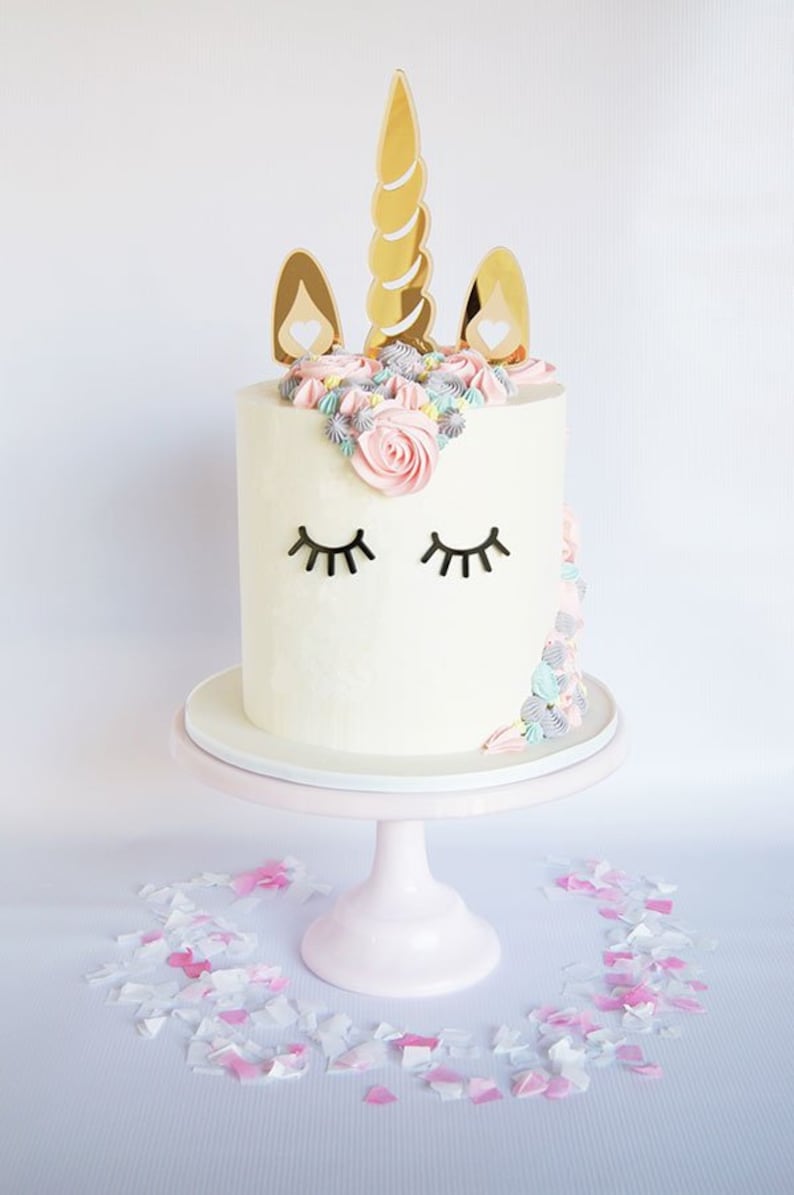 Unicorn Birthday Cake Topper Decorator Kit Unicorn Birthday Cake Kit Party, Unicorn Cake Decorations, DIY Unicorns Birthday Party cake image 1