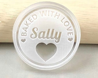 Happy Birthday Cake Stencil Happy Valentine's Embosser Stamp For Fondant, Icing, Cupcakes & Cookies - 6cm Circle, 3D Printed Cookie Stamps And Cutters - Foto 11