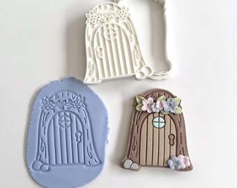 Sello de galleta "Puerta de Hadas": Herramienta de fondant en relieve para repostería encantada / Regalo impreso en 3D