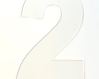 Cookie Cake Stencil - Number 2 | Cookie Cake | Lasercut Numbers | Large Number 2 | Acrylic Stencils | Birthday Cake (Made in Australia)