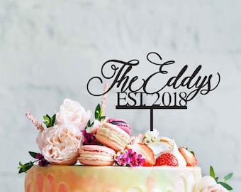 Custom Wedding Year Cake Topper | Wedding Name & year | Personalized Wedding Topper | MADE IN Australia | Wedding Cake Topper | Wedding