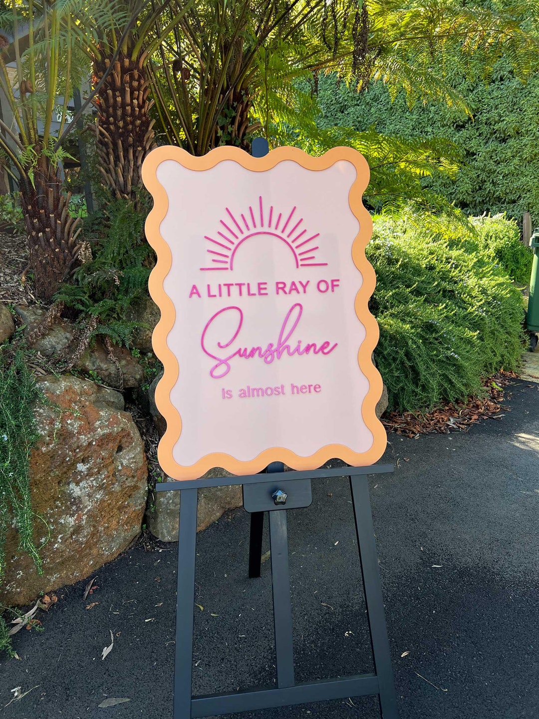 Insert Sign Wave Wave Baby Shower Welcome Sign, Modern Baby Shower Signs, Baby Shower ...