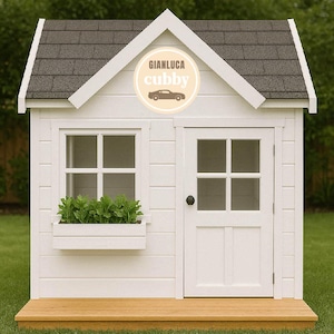 Personalised Car Cubby House Sign | Custom Round Name Plaque | Outdoor Playhouse Décor