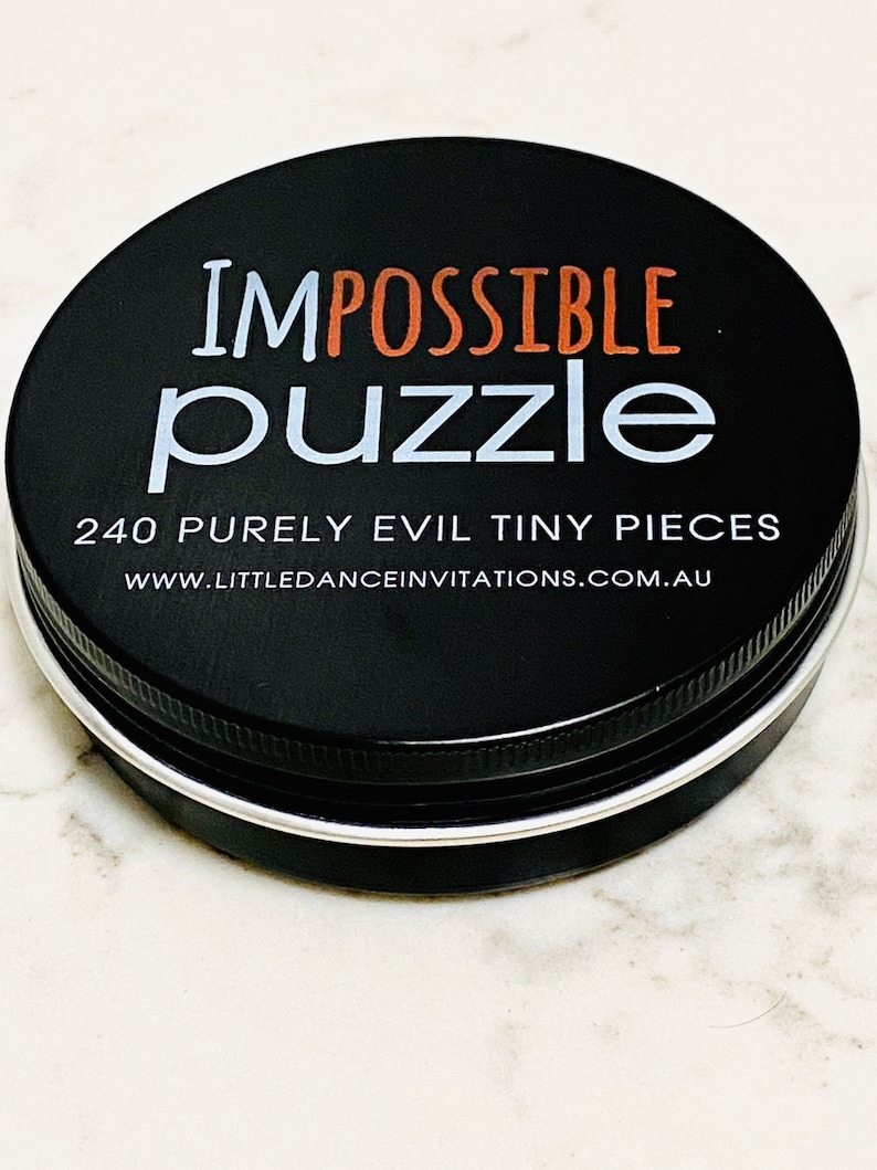 Tiniest Smallest Jigsaw Puzzle, Clear Puzzle Australia, Impossible Jigsaw Puzzle, Isolation Gift, Difficult Jigsaw, Adult Puzzles, Invisible image 2