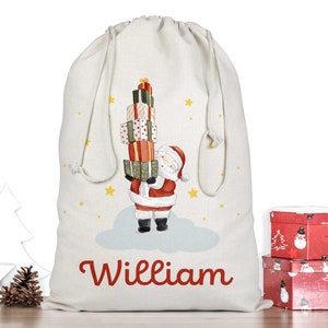 Personalised Christmas Santa Sack, Christmas Sack, Stocking, Xmas, Personalised Child Christmas Sack, Christmas Gift, Christmas Bag