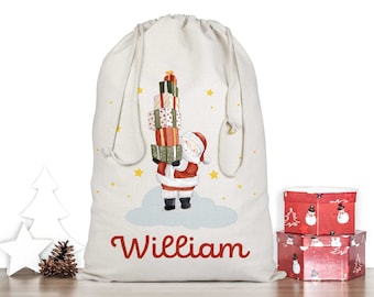 Personalised Christmas Santa Sack, Christmas Sack, Stocking, Xmas, Personalised Child Christmas Sack, Christmas Gift, Christmas Bag