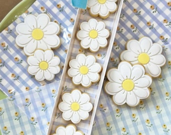 Sello y cortador de galletas de margaritas / Cortador de galletas de flores / Sello floral para fondant / Galletas para el Día de la Madre / Galletas para fiestas en el jardín / Repostería de primavera