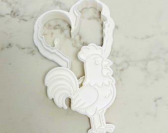 Rooster Cookie Stamp and Cutter Set – Farm Animal Gift