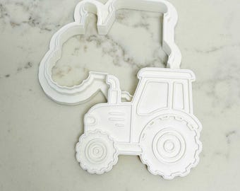 Tractor Cookie Stamp & Cutter Set – Farm Party Baking Gift