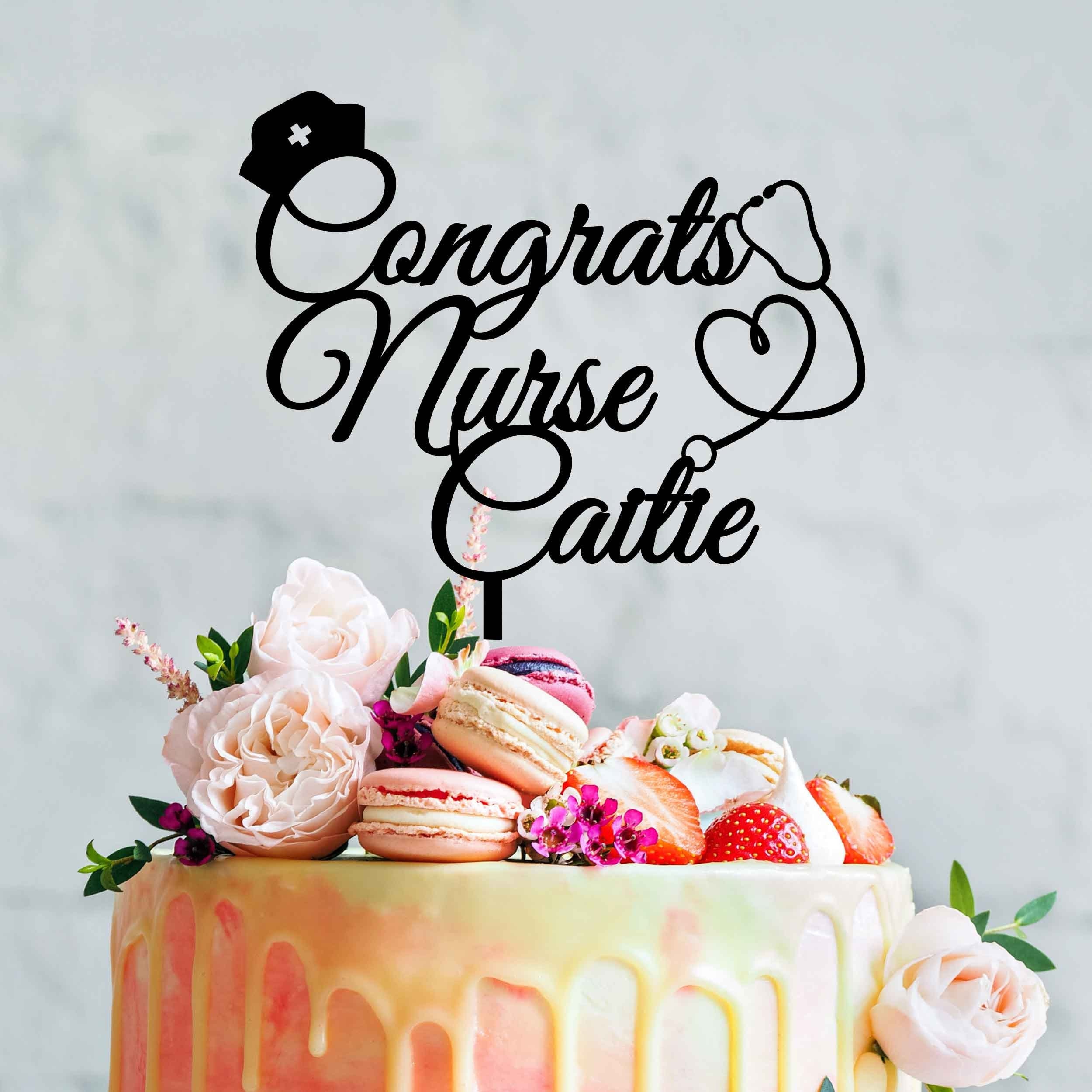 Graduating Nurse Cake Decoration Laser Cut Acrylic - Etsy