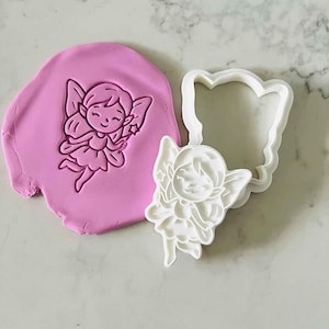 Fairy Cookie Stamp & Cutter – Whimsical Party Baking Gift