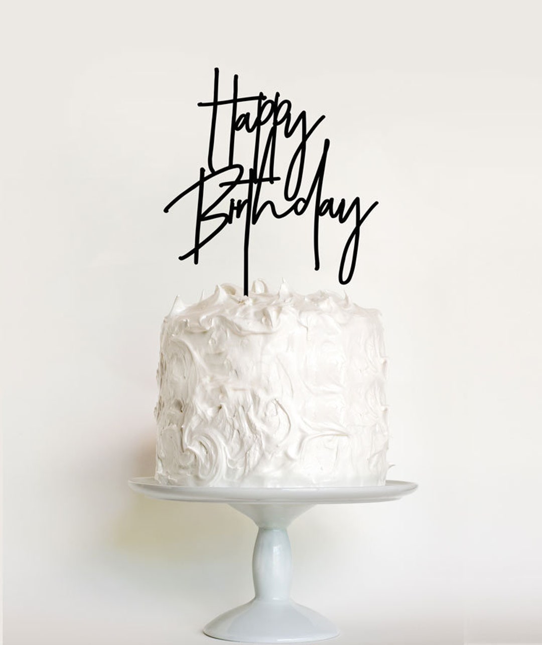 Manschin Geburtstag Cake Topper Aus Acryl/Holz – 16x10 Cm, Lasergeschnitten, Inkl. Spieße, Made In Germany