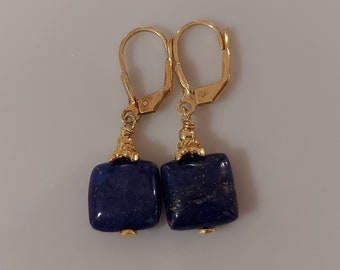 Ohrhänger  ***Lapislazuli*** in gold