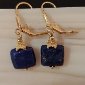 Ohrhänger Lapislazuli in gold Bild 4