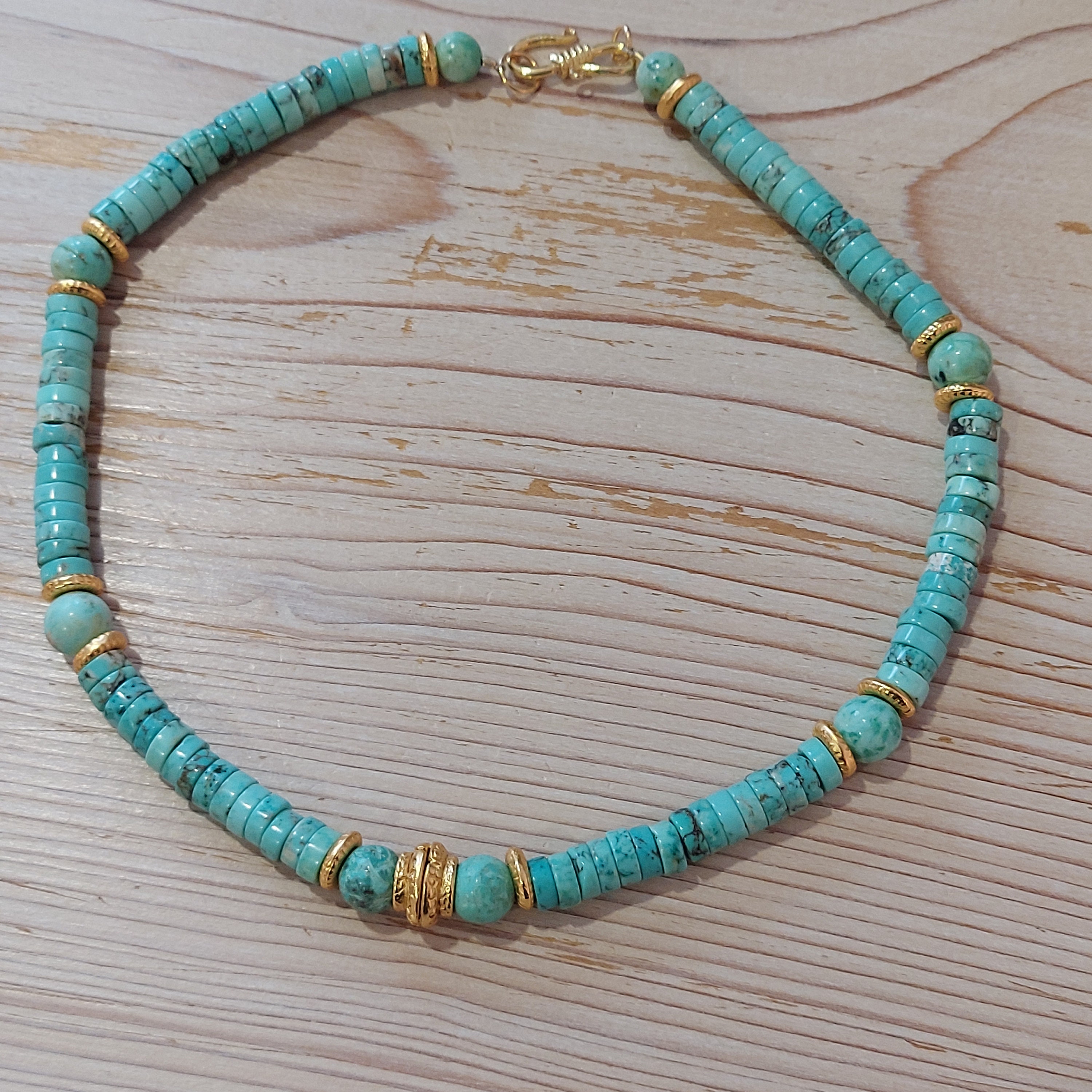TURQUOISE - Necklace with decorative parts from Bogota / Colombia