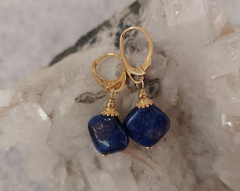 Ohrhänger  ***Lapislazuli*** in gold