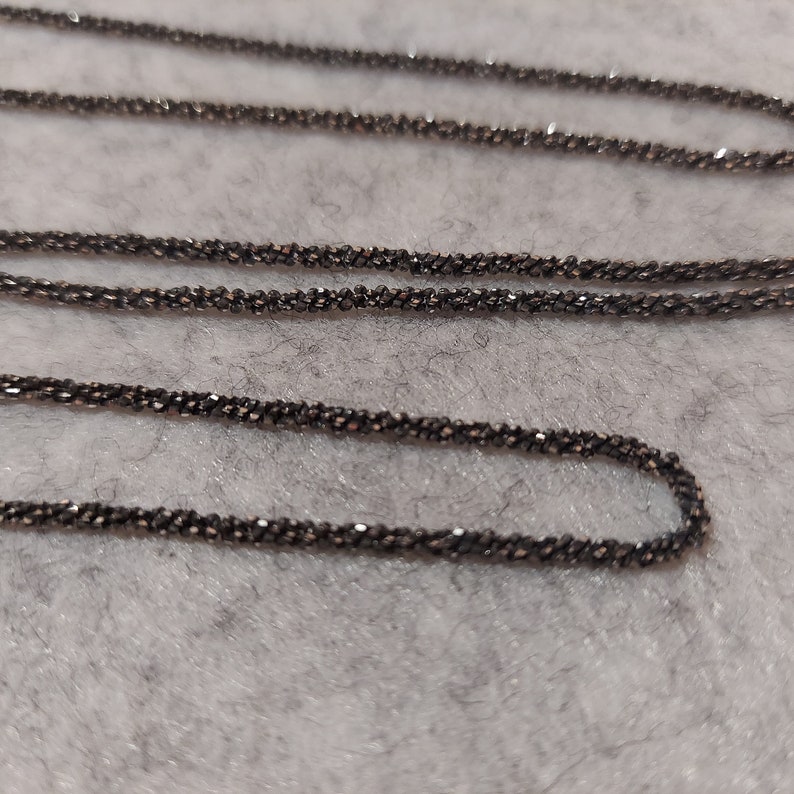 Silberkette oder Armband schwarz rutheniert // Sterling Silber // edel in verschiedenen Längen 42 Zentimeter