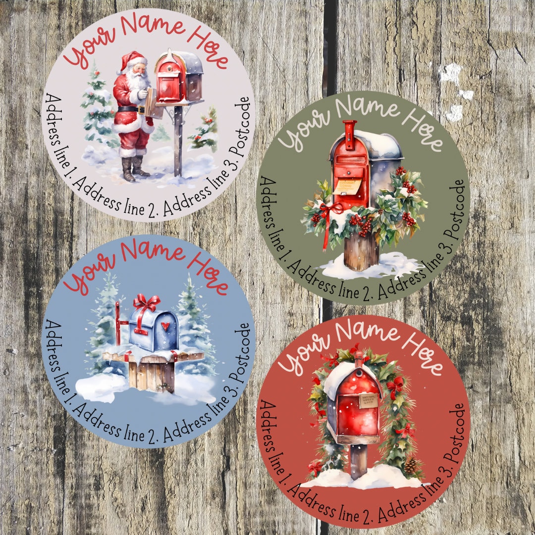 Mailbox Labelers Christmas Mailbox Address Labels - Etsy