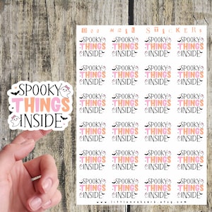 Spooky things inside mail stickers