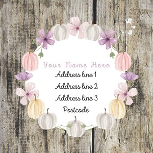 Pastel pumpkin address labels