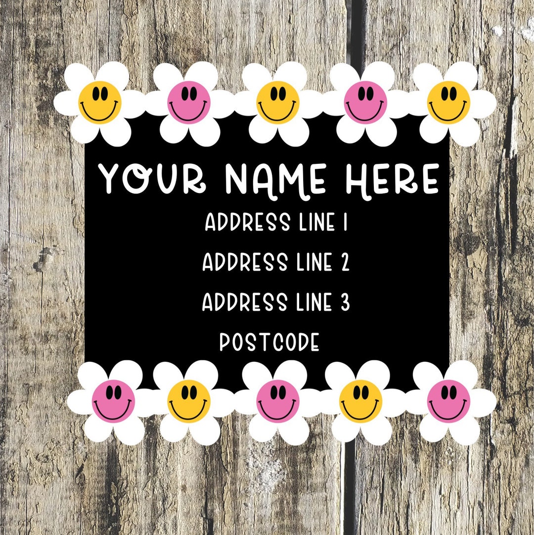 Flower Power Address Labels - Etsy
