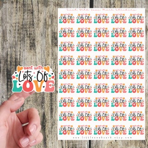 Pegatinas de correo enviadas con amor