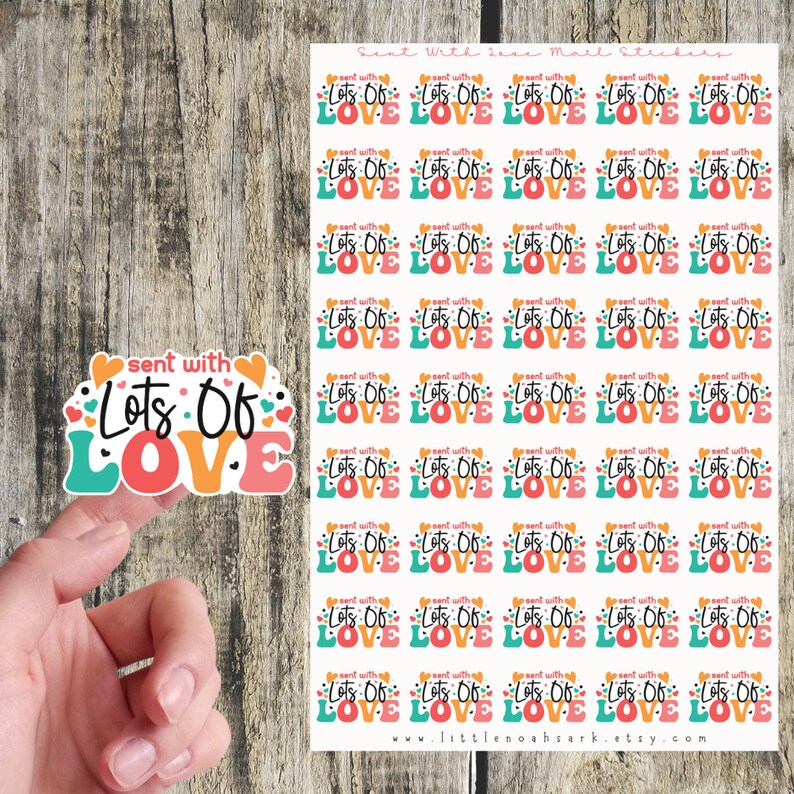 Sent With Love Mail Stickers - Etsy