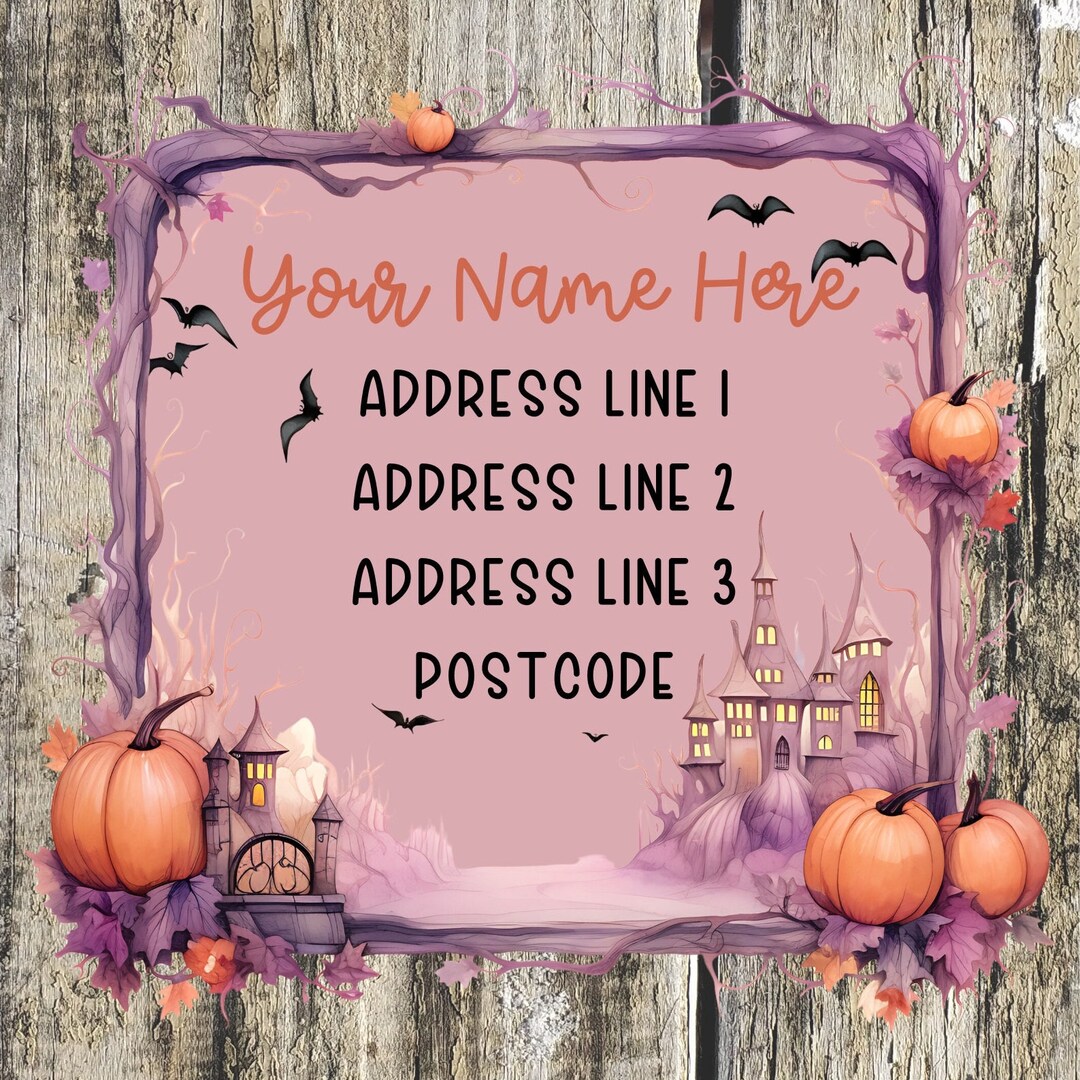 Pumpkin Mansion Address Labels Etsy