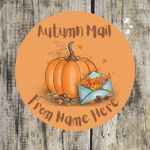 Pegatinas de correo de otoño