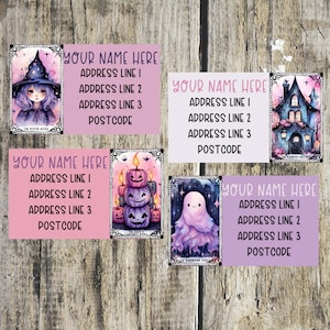 Tarot card address labels mixed sheet