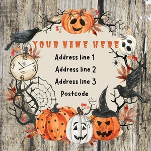 ハロウィンリースの住所ラベル