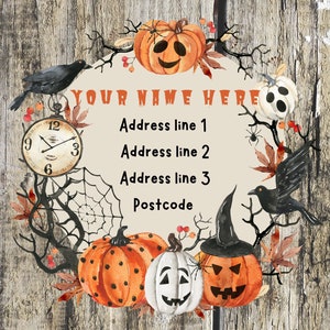 Halloween wreath address labels