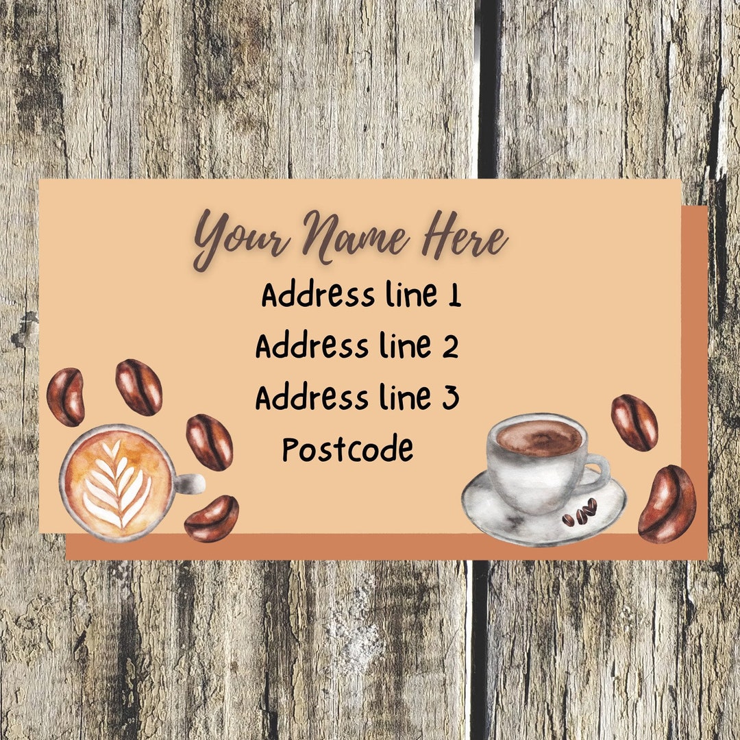 Coffee Address Labels - Etsy