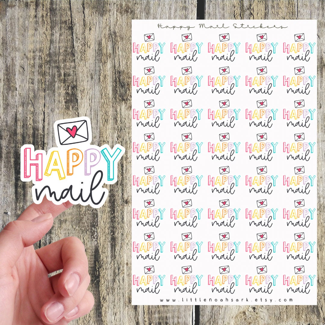 Happy Mail Stickers Etsy