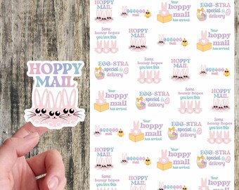 Hoppy mail easter stickers