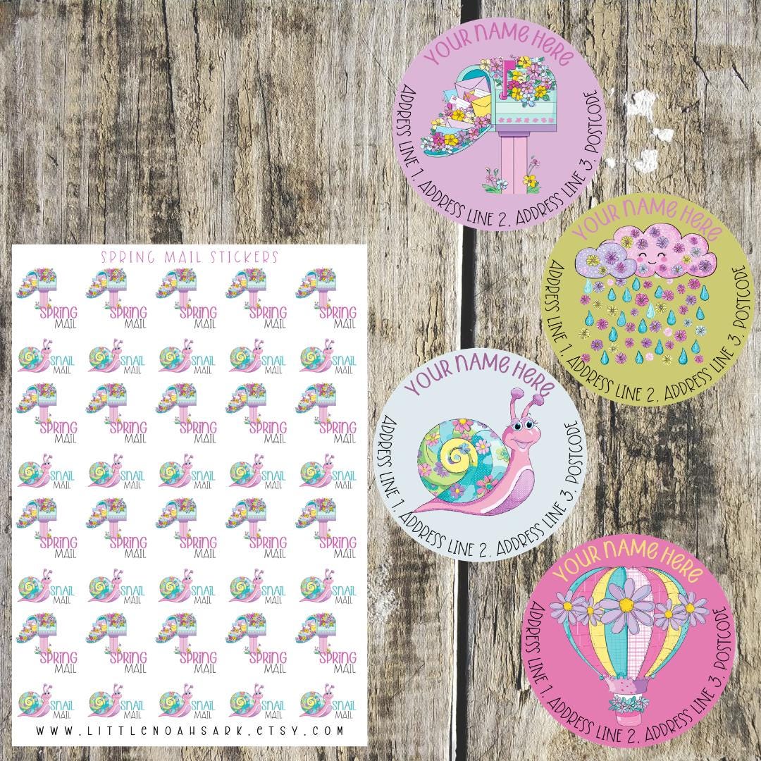 Spring Mail Label Bundle - Etsy UK