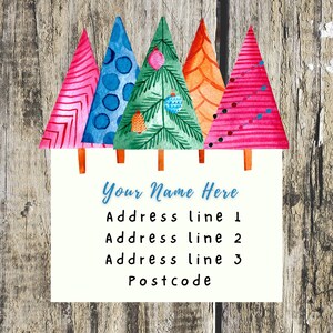 クリスマスツリーの住所ラベル
