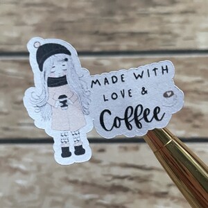 愛とコーヒーで作ったステッカー