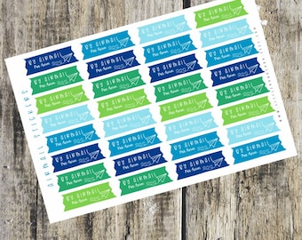 Airmail stickers
