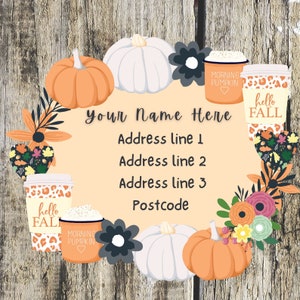 Autumn address labels