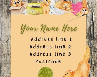 Cat address labels