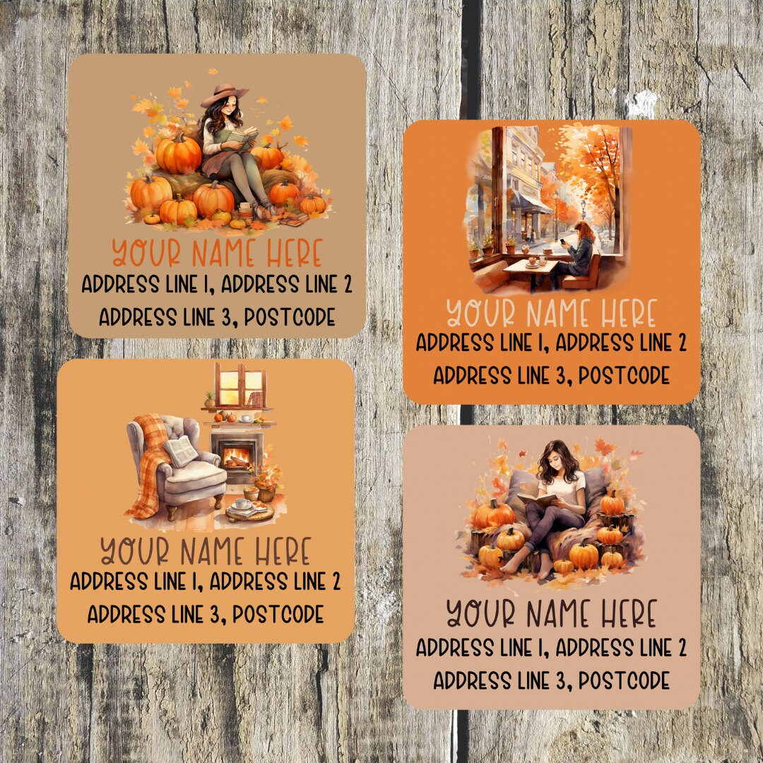 Autumn Scene Address Labels Etsy autumn-scene-address-labels-etsy