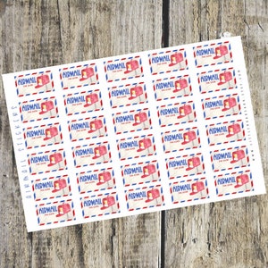 Pegatinas de correo aéreo