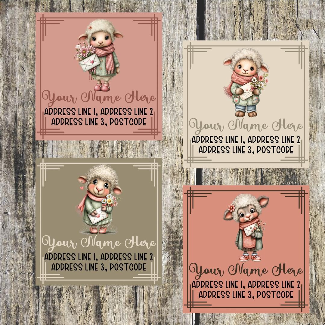 Sheep With Labels Sheep Mail Address Labels Mixed Sheet - Etsy