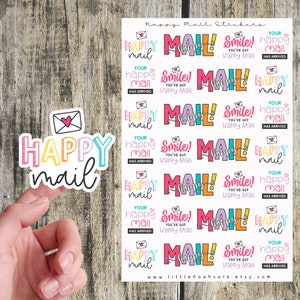 Happy mail stickers