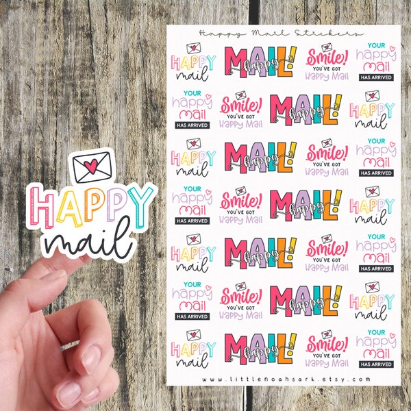 Happy mail stickers