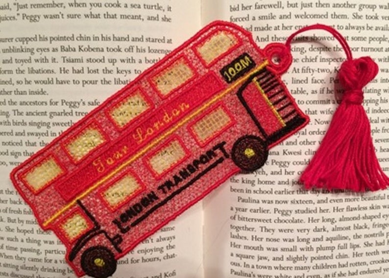 FSL Bookmark London Double Decker Bus Book Lovers Gift FSL Etsy