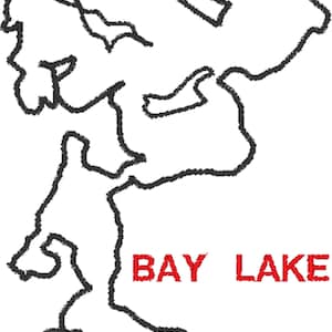 z Bay Lake in Deerwood Minnesota Map Stickdatei, verschiedene Größen, sofortiger Download