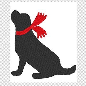 Dog Silhouette - Lab - Embroidery Design File - Instant Download - 5 x 7 hoop